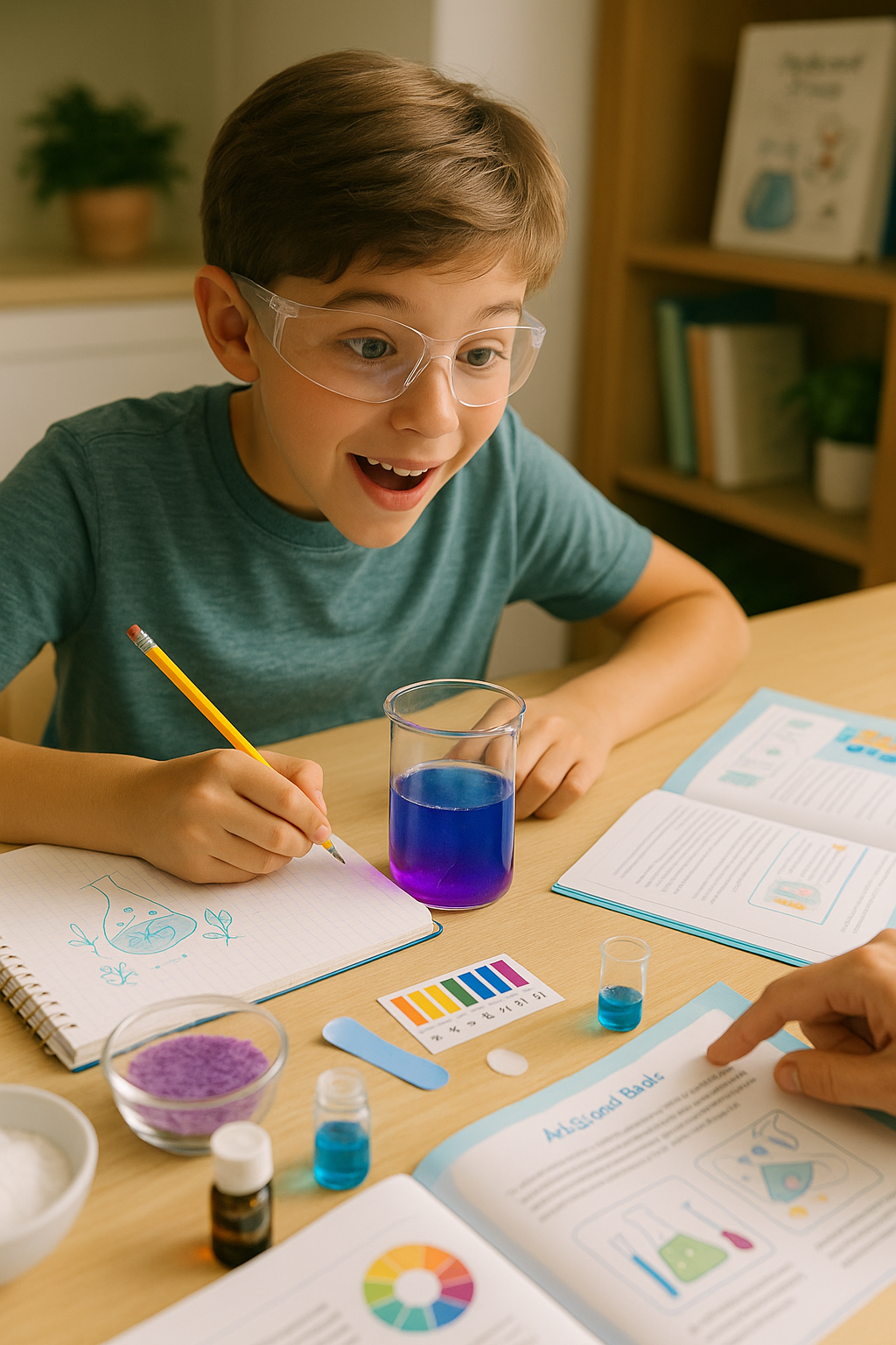 Child experiencing real scientific discovery and learning